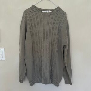 Tabi International Cable Knit Sweater Long Sleeve Cotton Blend Size L/G Gray